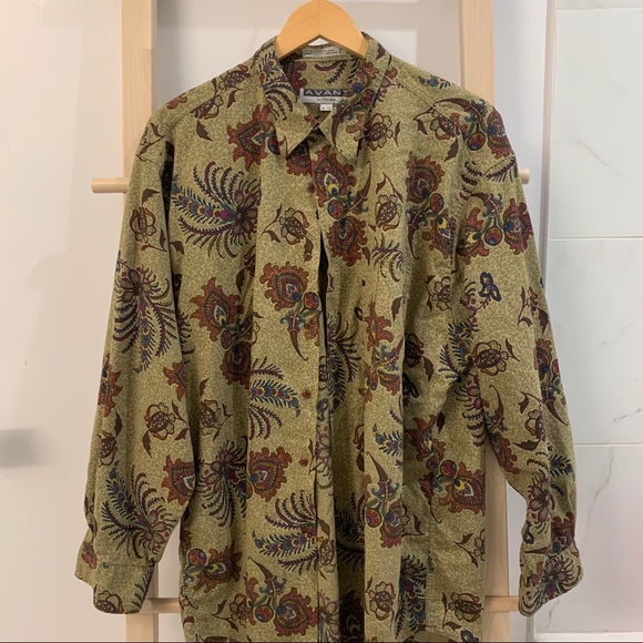 VINTAGE Oversized Paisley Shirt - Picture 1 of 3